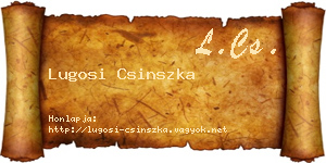Lugosi Csinszka névjegykártya